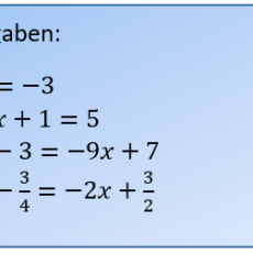 Lösen von Gleichungen (Ma 7)