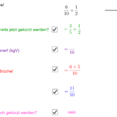 Ü Addition von Brüchen (Schritt für Schritt) (Ma 6)