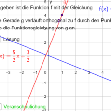 Orthogonale Gerade ermitteln (Ma 8)