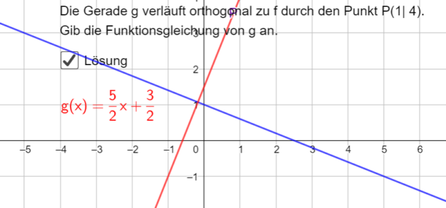 Orthogonale Gerade ermitteln (Ma 8)