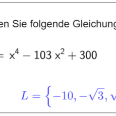 Ü Gleichungen höheren Grades lösen (Ma 11)