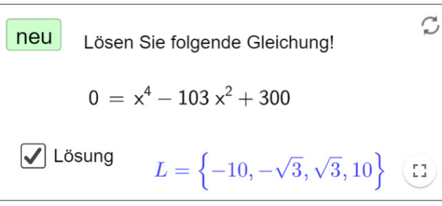 Ü Gleichungen höheren Grades lösen (Ma 11)