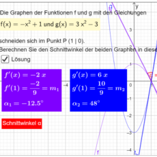 Ü Schnittwinkel berechnen (Ma 11)