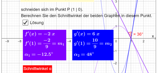 Ü Schnittwinkel berechnen (Ma 11)