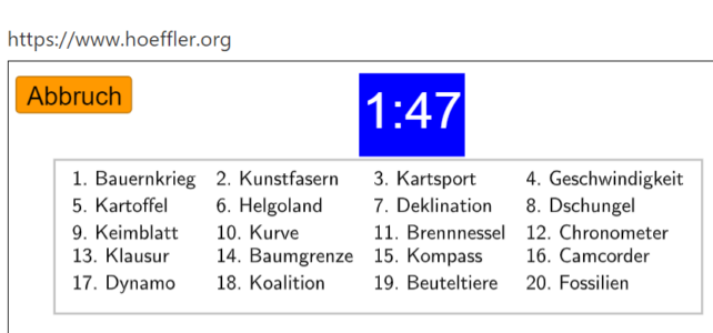 Ü Wörter merken (Daten)