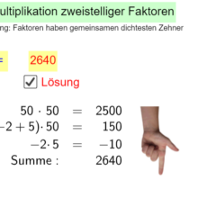 Kopfrechnen: Fingermultiplikation zweistelliger Zahlen