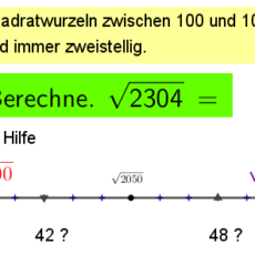 Kopfrechnen: Quadratwurzeln zwischen 100 und 10000