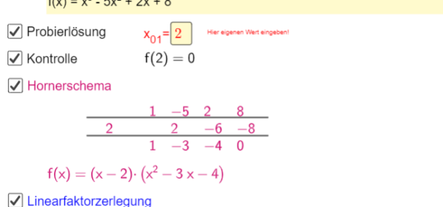 Hornerschema (Ma 11)