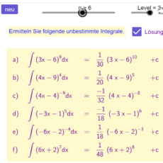 Ü Unbestimmte Integrale