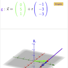 Ü Geraden aus zwei Punkten ermitteln (Ma 13)