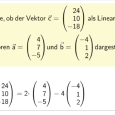 Linearkombination (Ma 13)