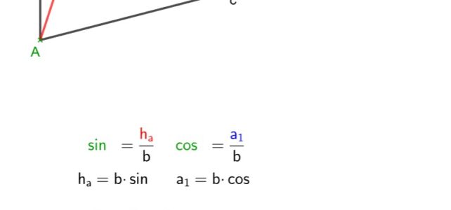 Herleitung des Kosinussatzes (Ma 10)