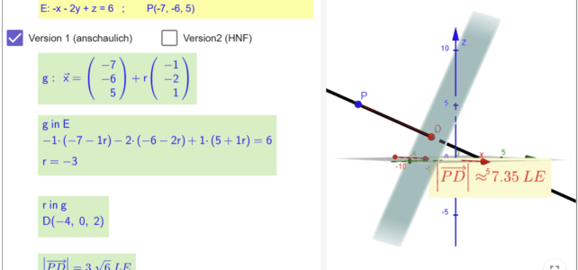 Abstand Punkt-Ebene (Ma 13)