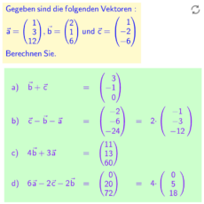 Einfache Berechnungen mit Vektoren (Ma 13)